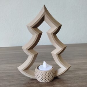 Porta Vela Árvore de Natal Minimalista